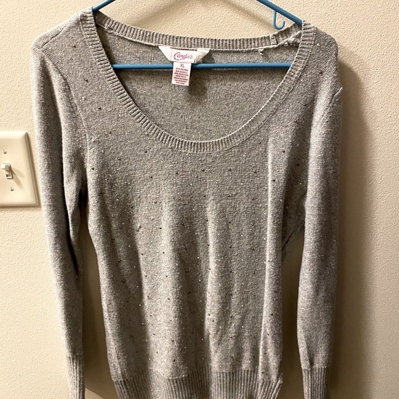 Candie's Sweaters - Candie’s Gray Sweater with sequins